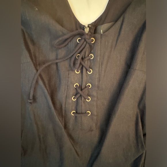 Nicole Miller Scoop Neck flattering stretch linen size 8 dress - Picture 2 of 10